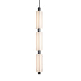 Modern Acrylic Cylinder Pendant Lights 1 2 3 Heads Hanging Ceiling Lamp in Gold or Black