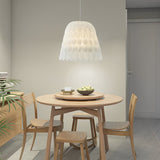 Modern Acrylic Feather Chandelier with 3 Step Dimming for Dining Room and Bedroom