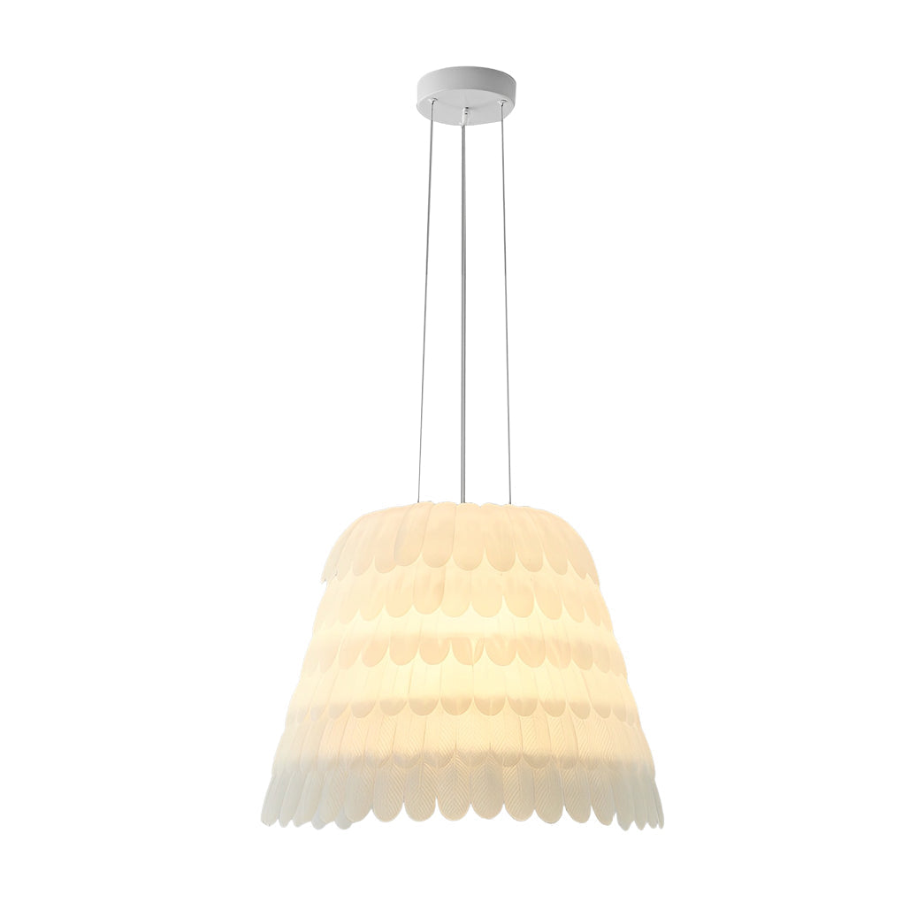 Modern Acrylic Feather Chandelier with 3 Step Dimming for Dining Room and Bedroom