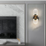 Modern Acrylic LED Wall Sconce with 3 Color Dimming Up and Down Light for Bedroom and Living Room