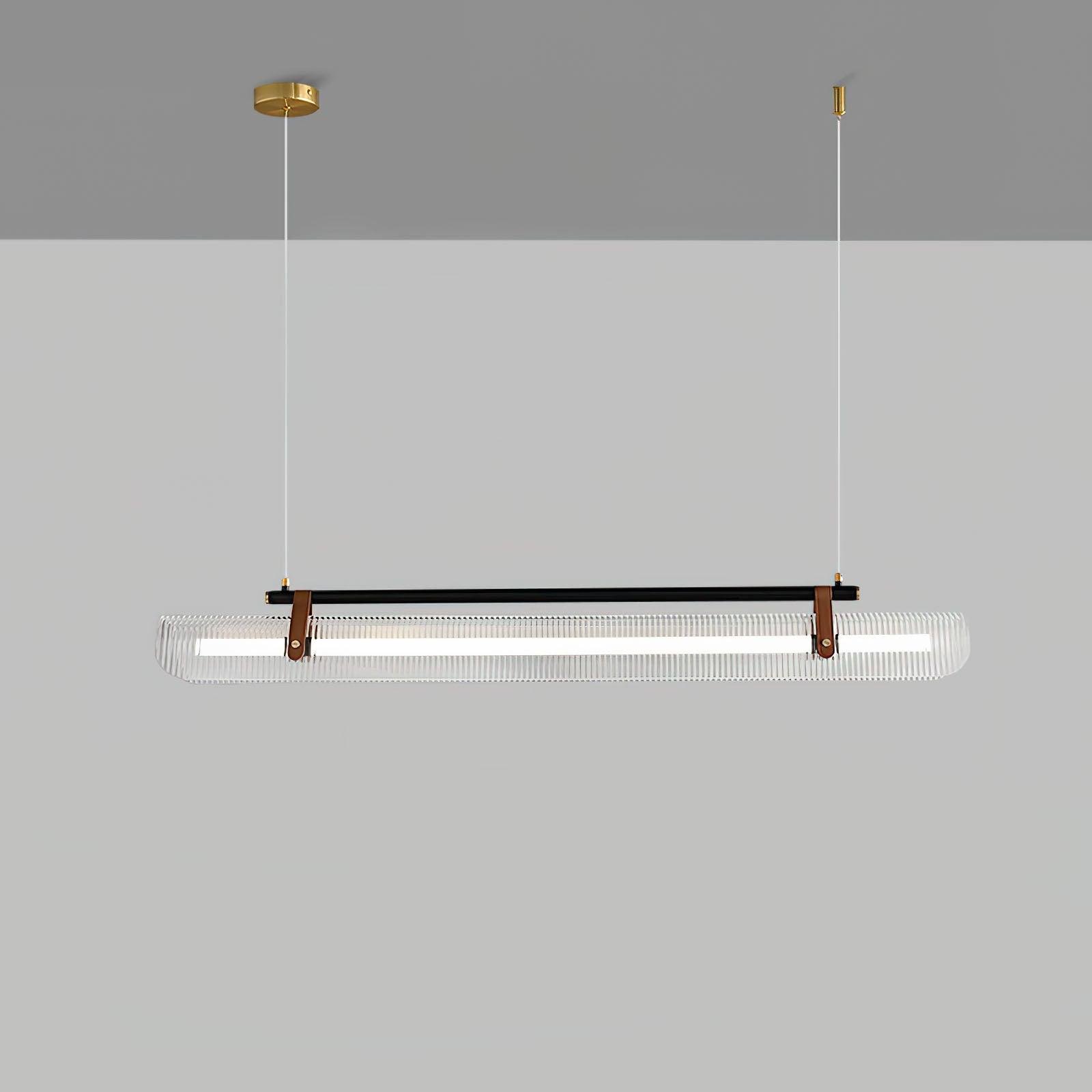 Modern Acrylic Linear LED Pendant Light for Dining Room and Office Chandelier