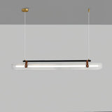 Modern Acrylic Linear LED Pendant Light for Dining Room and Office Chandelier