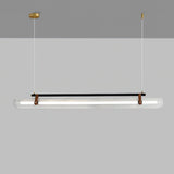 Modern Acrylic Linear LED Pendant Light for Dining Room and Office Chandelier
