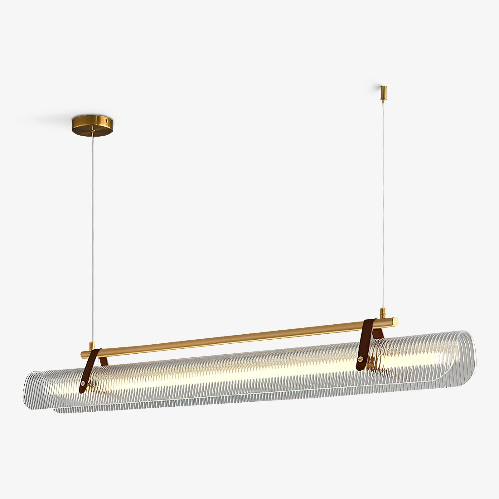 Modern Acrylic Linear LED Pendant Light for Dining Room and Office Chandelier