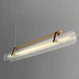 Modern Acrylic Linear LED Pendant Light for Dining Room and Office Chandelier