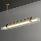 Modern Acrylic Linear LED Pendant Light for Dining Room and Office Chandelier