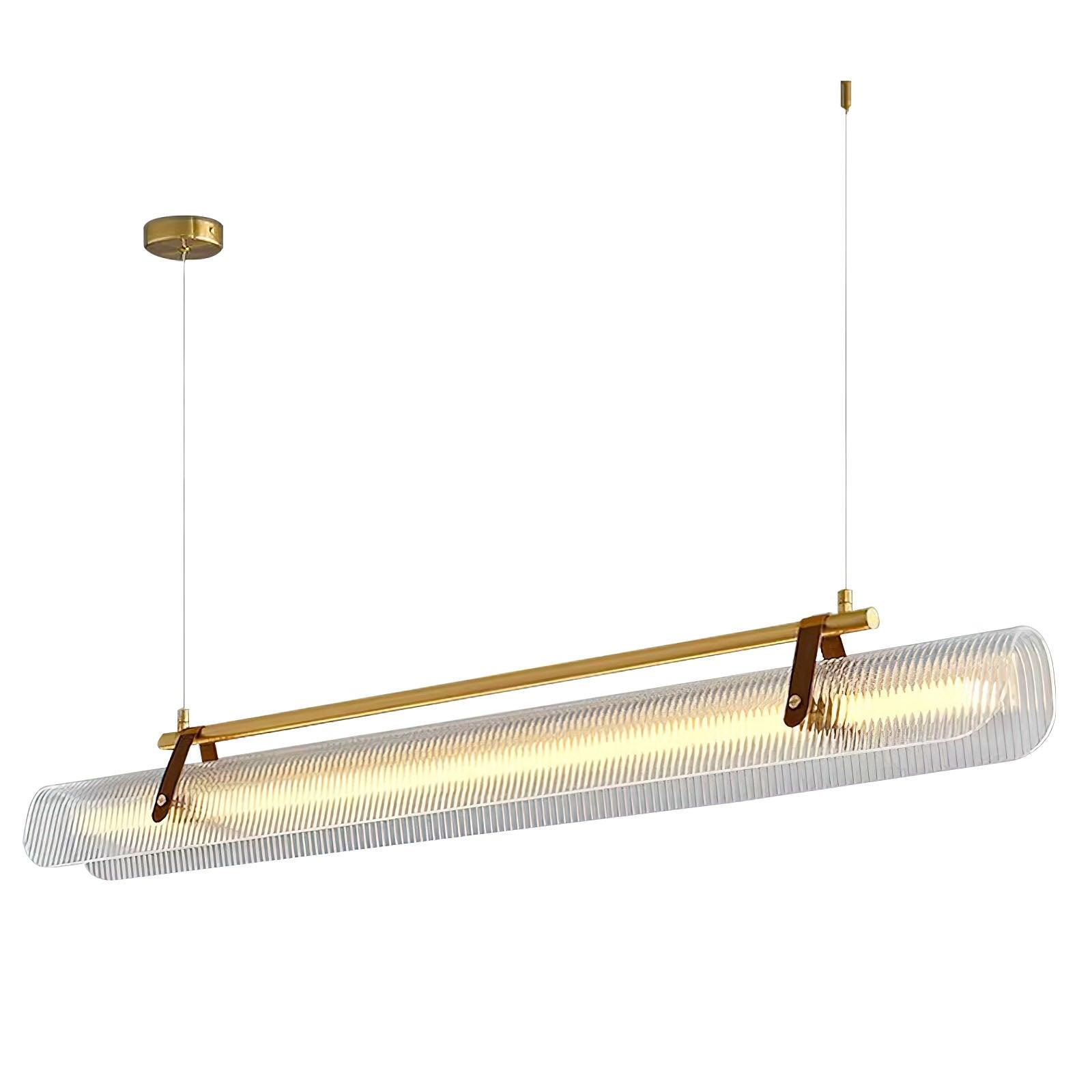 Modern Acrylic Linear LED Pendant Light for Dining Room and Office Chandelier