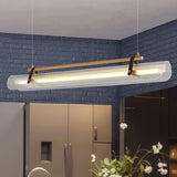 Modern Acrylic Linear LED Pendant Light for Dining Room and Office Chandelier