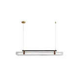 Modern Acrylic Linear LED Pendant Light for Dining Room and Office Chandelier