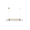 Modern Acrylic Linear LED Pendant Light for Dining Room and Office Chandelier