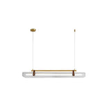 Modern Acrylic Linear LED Pendant Light for Dining Room and Office Chandelier