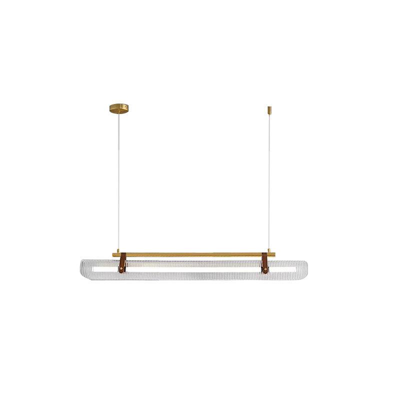 Modern Acrylic Linear LED Pendant Light for Dining Room and Office Chandelier