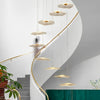 Modern Acrylic Lotus Leaf LED Pendant Light for High Ceiling Stairwell and Villa