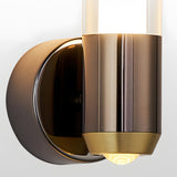 Modern Acrylic Strip LED Wall Sconce 3 Step Dimming Gold and Black Fixture