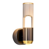 Modern Acrylic Strip LED Wall Sconce 3 Step Dimming Gold and Black Fixture