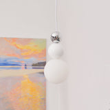 Modern Acrylic Three Ball Pendant Light Contemporary G9 LED Hanging Lamp for Bedroom and Dining Room