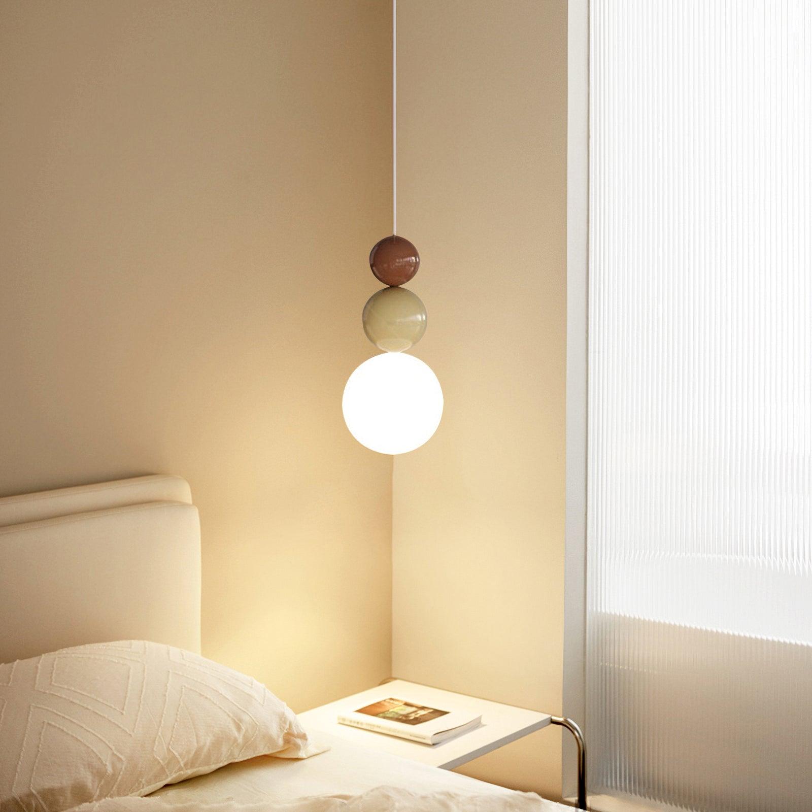 Modern Acrylic Three Ball Pendant Light Contemporary G9 LED Hanging Lamp for Bedroom and Dining Room