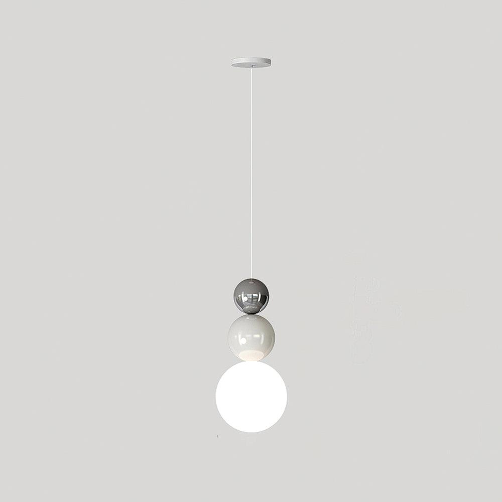 Modern Acrylic Three Ball Pendant Light Contemporary G9 LED Hanging Lamp for Bedroom and Dining Room