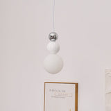 Modern Acrylic Three Ball Pendant Light Contemporary G9 LED Hanging Lamp for Bedroom and Dining Room