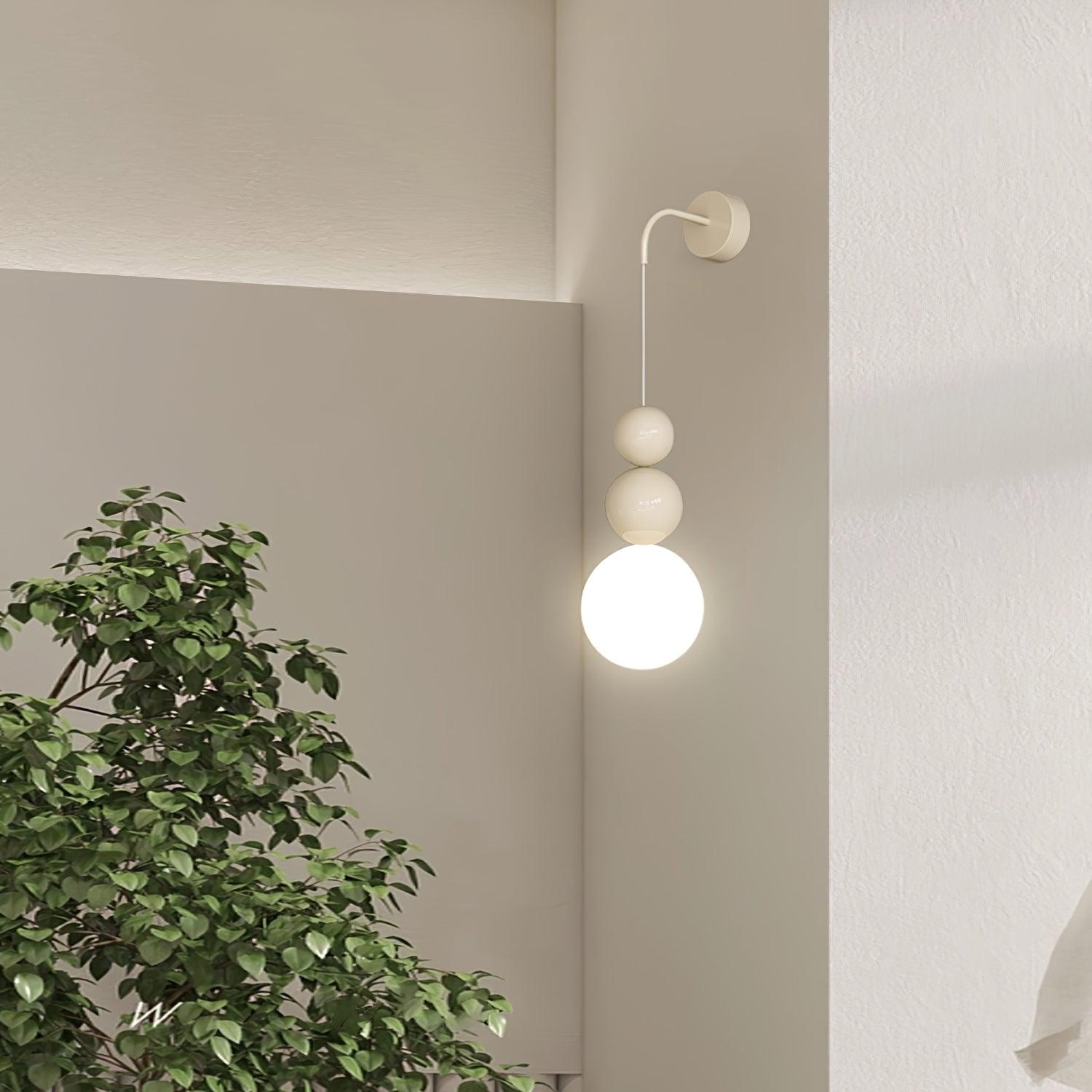 Modern Acrylic Three Ball Wall Sconce Light for Indoor Living Spaces and Bedrooms