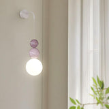 Modern Acrylic Three Ball Wall Sconce Light for Indoor Living Spaces and Bedrooms