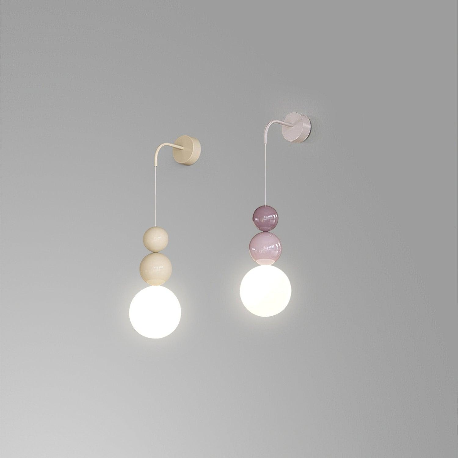 Modern Acrylic Three Ball Wall Sconce Light for Indoor Living Spaces and Bedrooms