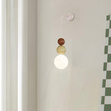 Modern Acrylic Three Ball Wall Sconce Light for Indoor Living Spaces and Bedrooms
