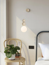 Modern Acrylic Three Ball Wall Sconce Light for Indoor Living Spaces and Bedrooms