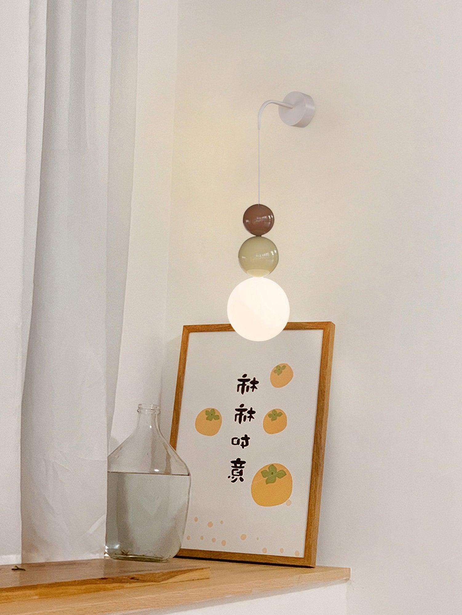 Modern Acrylic Three Ball Wall Sconce Light for Indoor Living Spaces and Bedrooms