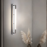 Modern Acrylic Tube LED Wall Sconce Lighting for Bathroom Bedroom and Living Room in Black Gold or Chrome