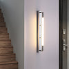 Modern Acrylic Tube LED Wall Sconce Lighting for Bathroom Bedroom and Living Room in Black Gold or Chrome