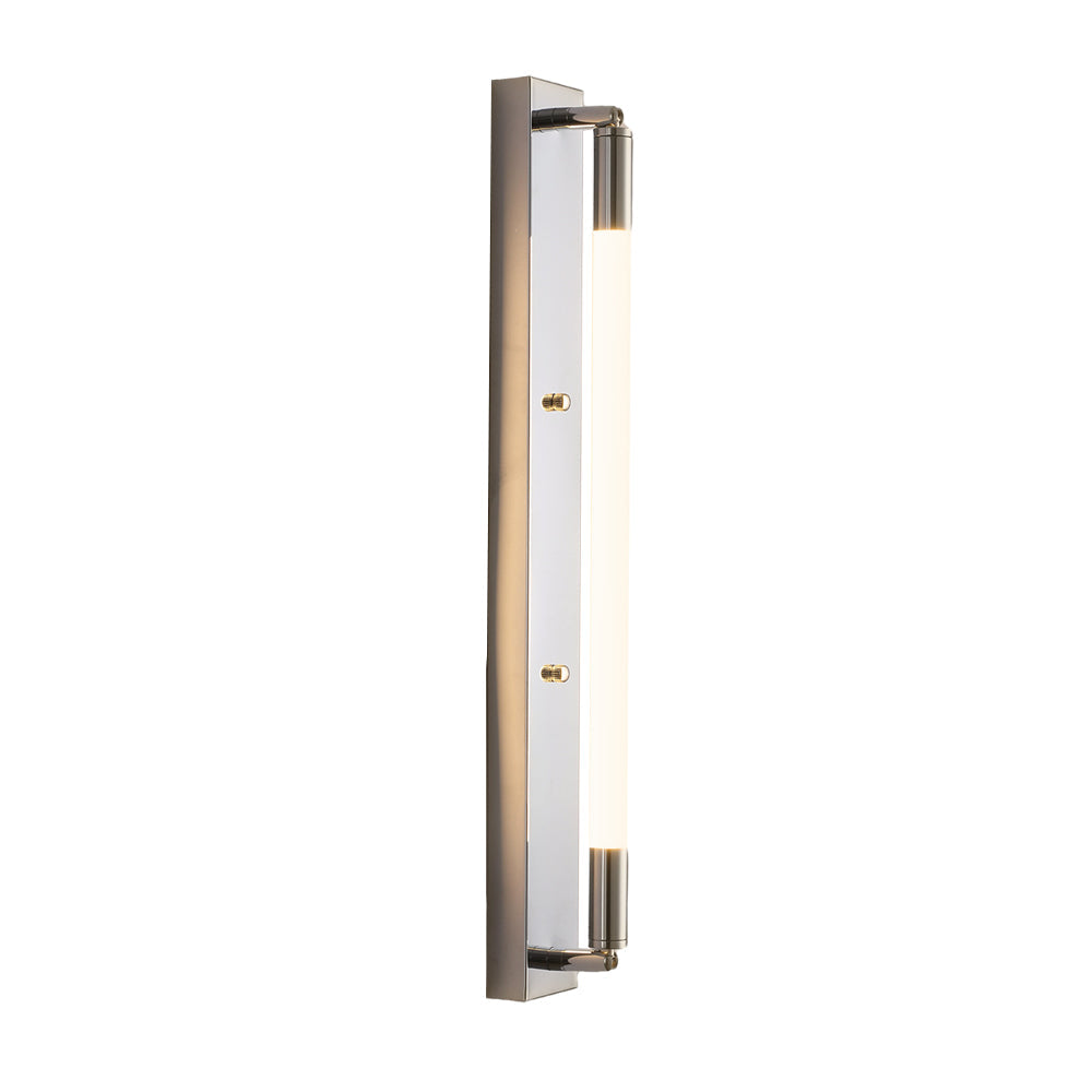 Modern Acrylic Tube LED Wall Sconce Lighting for Bathroom Bedroom and Living Room in Black Gold or Chrome