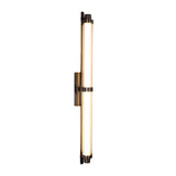 Modern Acrylic Tube LED Wall Sconce with Black Metallic Finish for Indoor Lighting