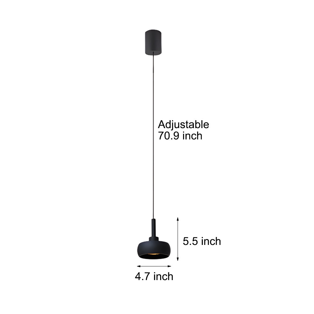 Modern Adjustable 7W COB Spotlight Pendant Light with Extendable Wire for Dining Room and Bedroom
