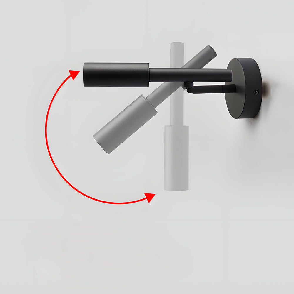 Modern Adjustable Aluminum COB Wall Sconce with 3 Color Temperature Dimming for Bedrooms