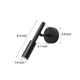 Modern Adjustable Aluminum COB Wall Sconce with 3 Color Temperature Dimming for Bedrooms