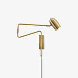 Modern Adjustable Arm Plug In Wall Sconce with Rotatable Shade for Bedside Reading
