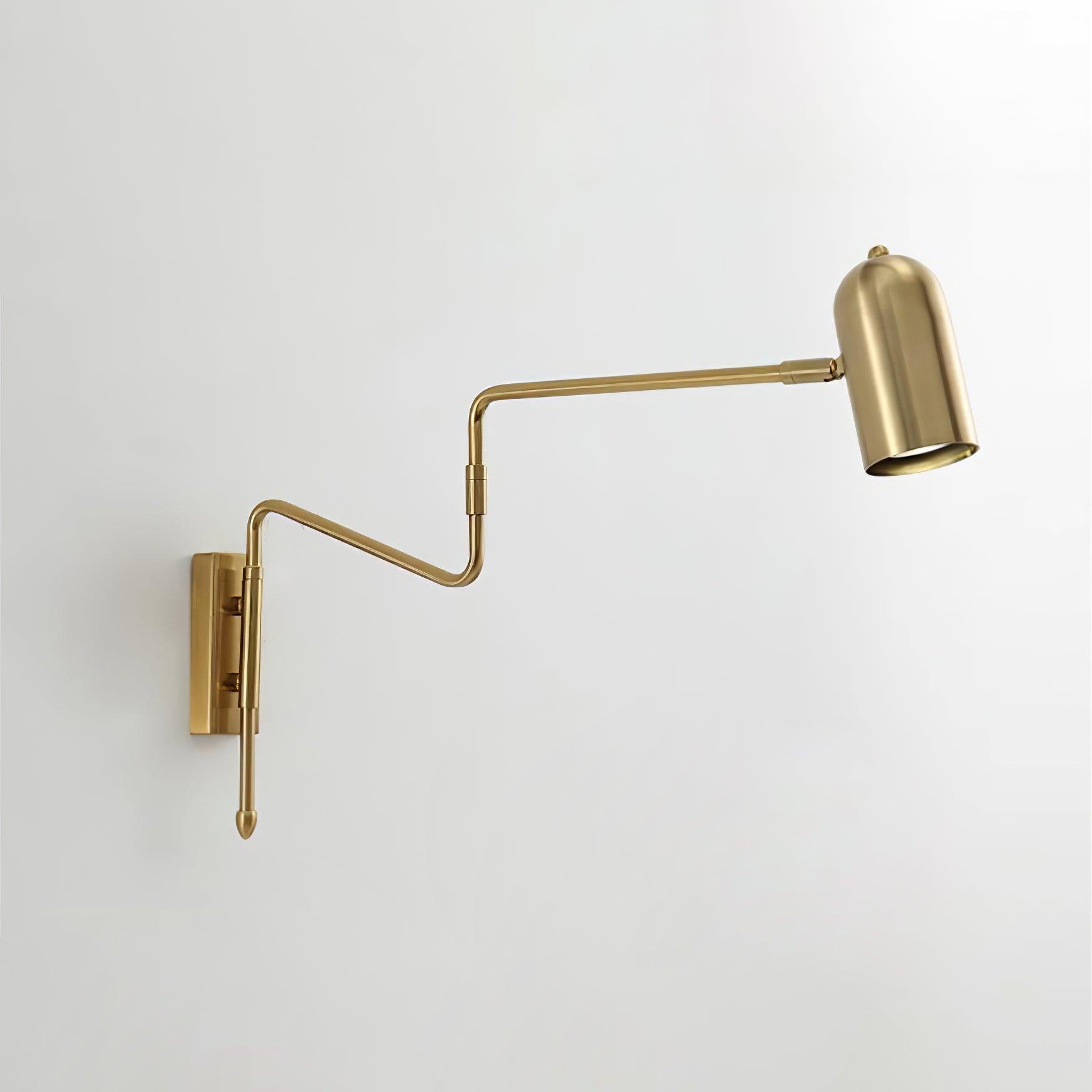 Modern Adjustable Arm Plug In Wall Sconce with Rotatable Shade for Bedside Reading