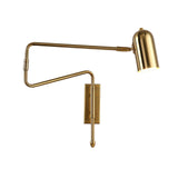 Modern Adjustable Arm Plug In Wall Sconce with Rotatable Shade for Bedside Reading