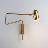 Modern Adjustable Arm Plug In Wall Sconce with Rotatable Shade for Bedside Reading