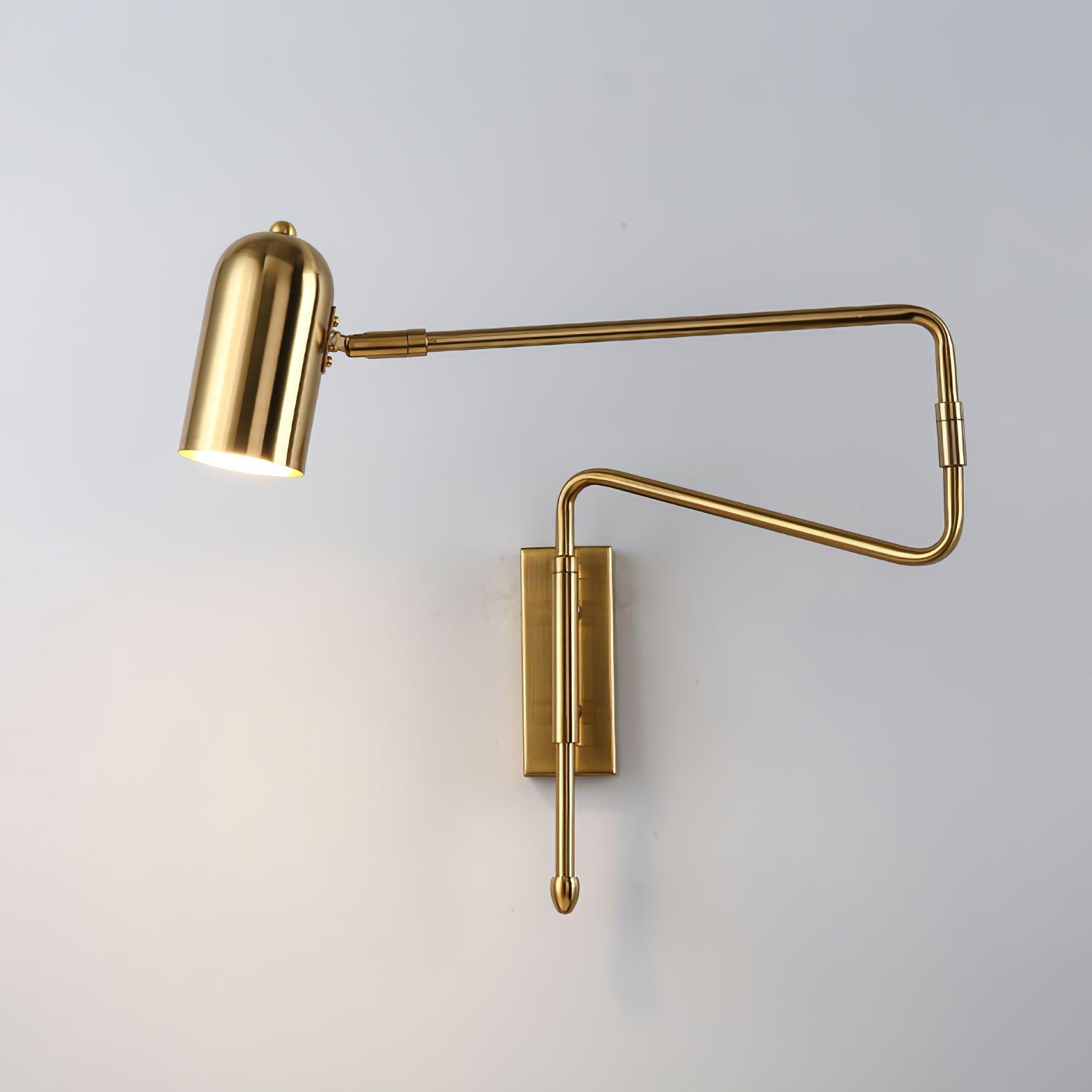 Modern Adjustable Arm Plug In Wall Sconce with Rotatable Shade for Bedside Reading