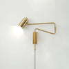 Modern Adjustable Arm Plug In Wall Sconce with Rotatable Shade for Bedside Reading