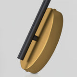 Modern Adjustable Arm Wall Sconce Set of 2 Black and Gold Trumpet Shade Lighting