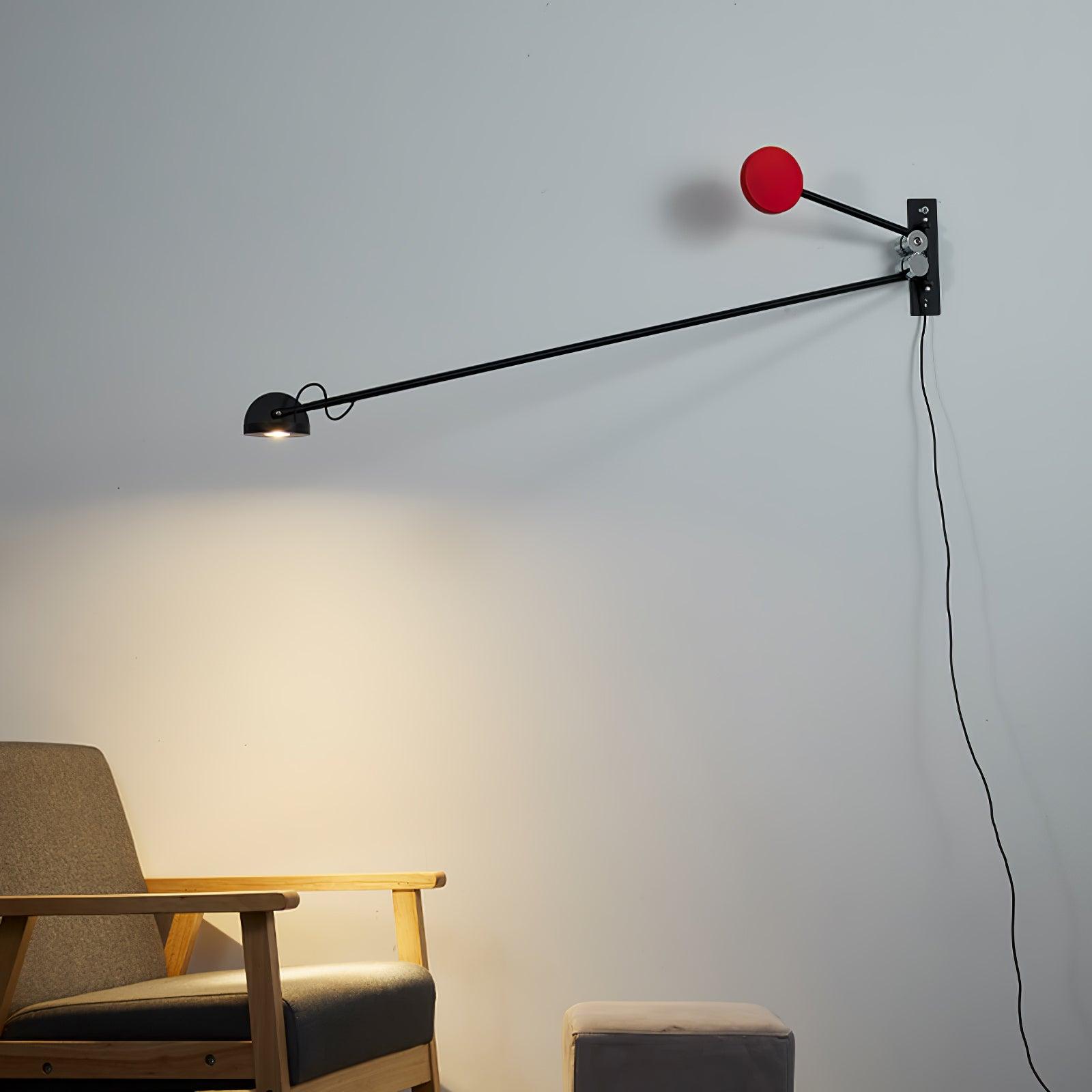 Modern Adjustable Counterweight LED Wall Lamp Precision Movement Sconce Set of 2