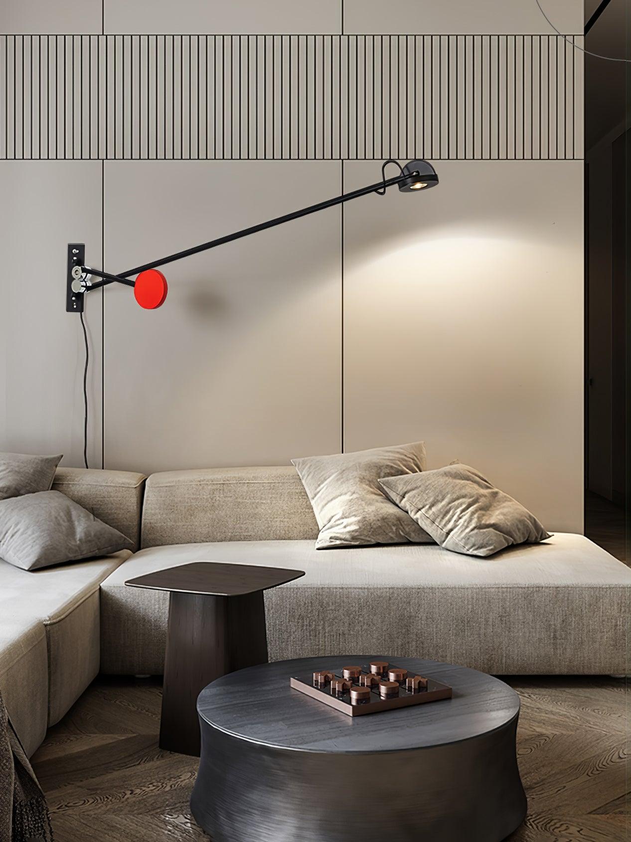 Modern Adjustable Counterweight LED Wall Lamp Precision Movement Sconce Set of 2