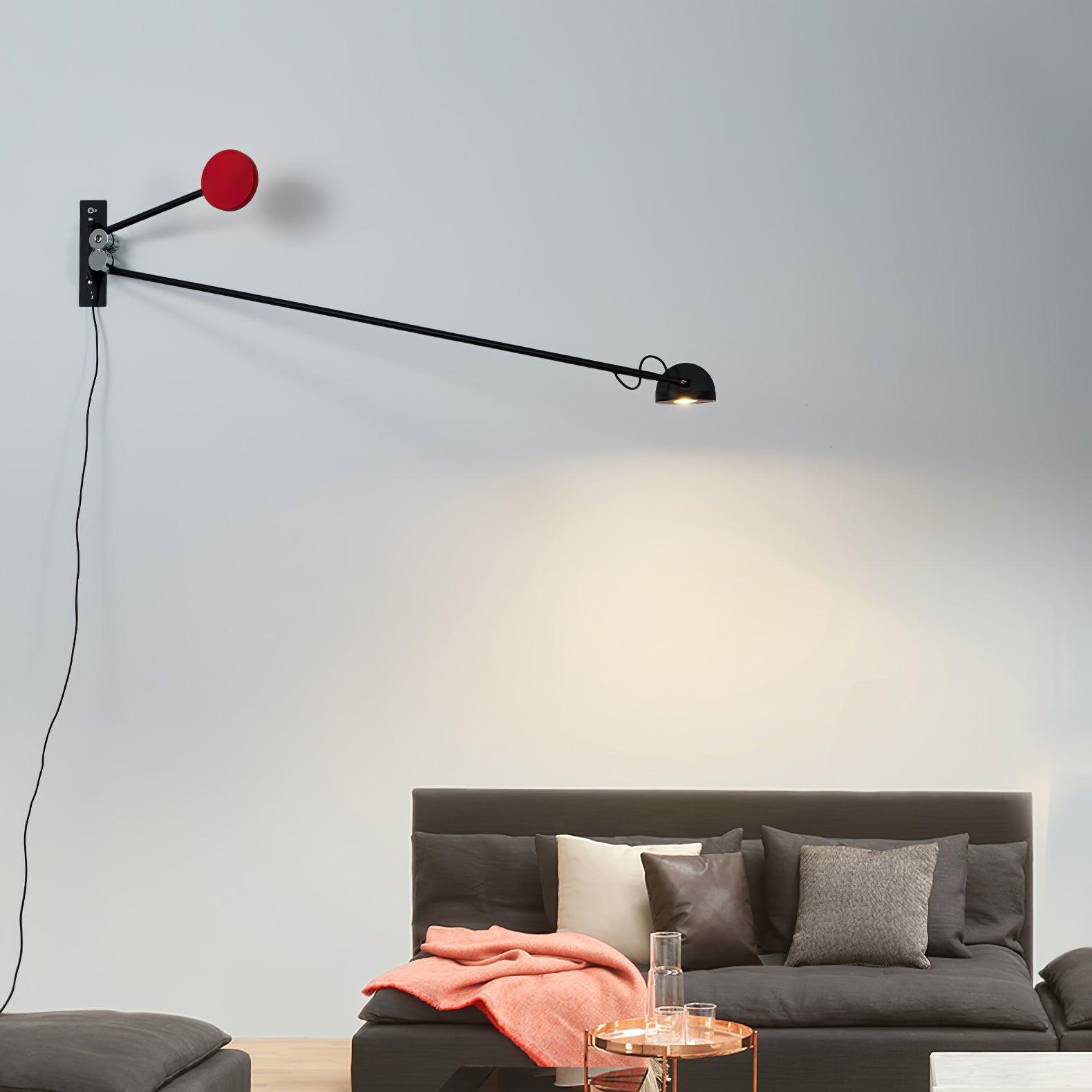 Modern Adjustable Counterweight LED Wall Lamp Precision Movement Sconce Set of 2