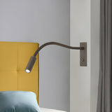 Modern Adjustable Flexible Gooseneck LED Wall Sconce Reading Light Set of 2