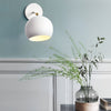 Modern Adjustable Hemispherical Metal Wall Lamp Plug in Nordic Sconce for Bedside