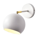 Modern Adjustable Hemispherical Metal Wall Lamp Plug in Nordic Sconce for Bedside