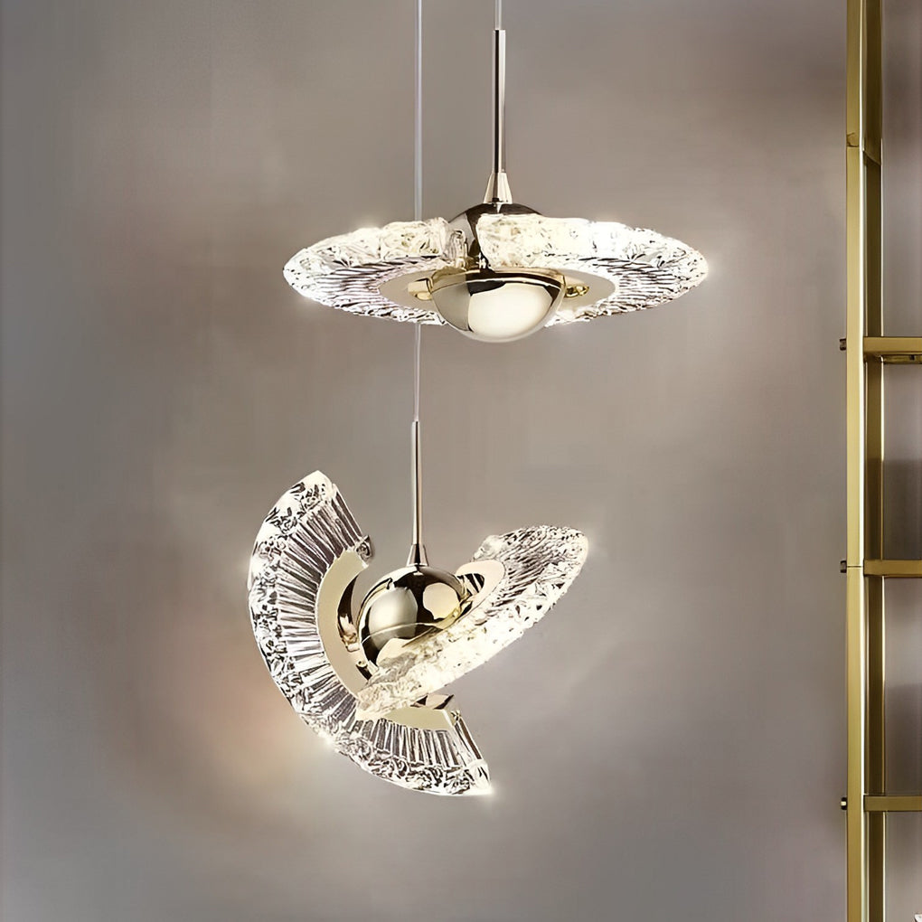 Modern Adjustable LED Circle Pendant Light Nordic Minimalist Hanging Lamp for Kitchen Island